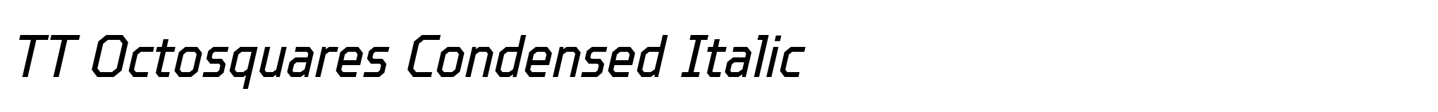 TT Octosquares Condensed Italic image
